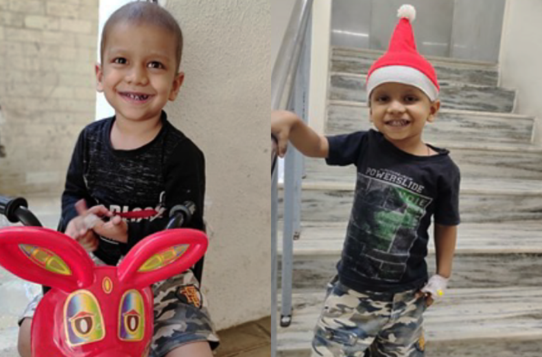 Arnav is 3 years old and comes from Shahdol village in Madhya Pradesh. He was diagnosed with DMG PAED HYMPH in mid 2020 and underwent treatment at Tata Memorial Hospital, Mumbai.